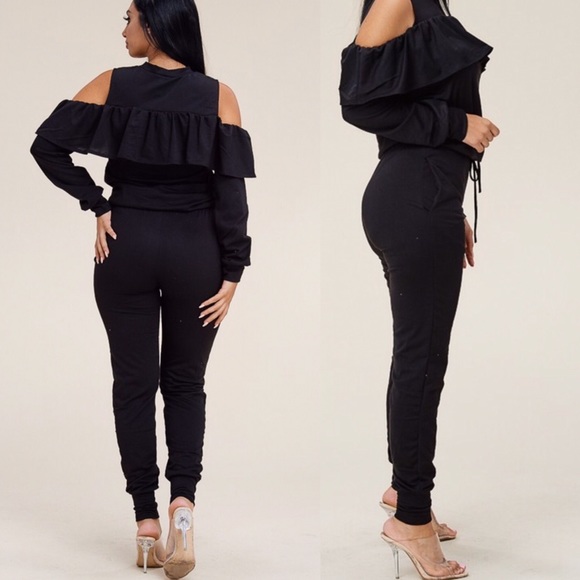 Cold Shoulder Jogger Set | Plus - Picture 5 of 6